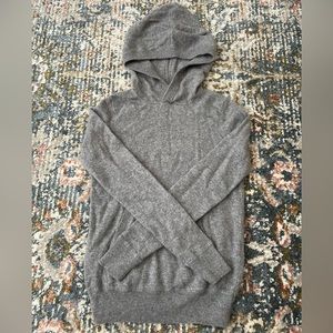 Aritzia TNA grey cashmere hood sweater